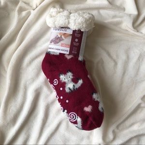 NWT MUK LUKS COZY SLIPPER SOCKS SZ L/XL